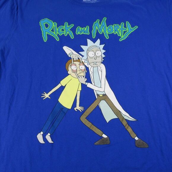 Rick And Morty Shirt Blue Adult Swim Ripple Junction‎ Cartoon Network Size XL - Picture 3 of 5